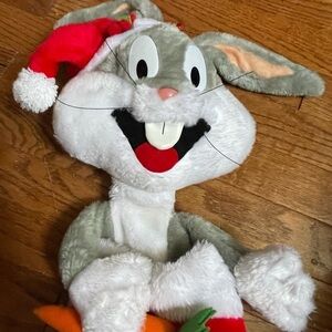 Vtg BUGS BUNNY 1991 Warner Looney Tunes Christmas Stocking Big 25"